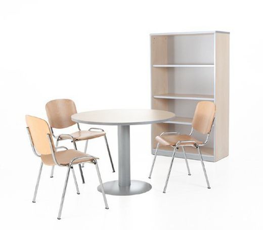 Tables de réunion circulaires, base supérieure