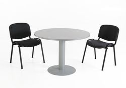Tables de réunion circulaires, base supérieure