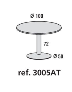 Tables de réunion circulaires, base supérieure