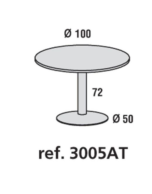 Tables de réunion circulaires, base supérieure
