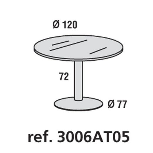 Tables de réunion circulaires, base supérieure