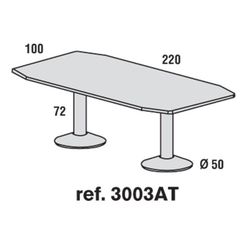 Mesas de reunión rectangulares y pies de copa