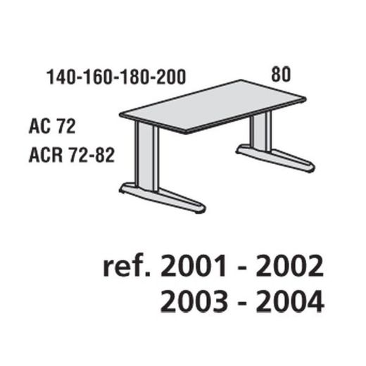 Tables de bureau métal graduées