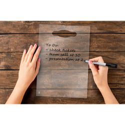 Bloc-notes de table portable Mini A4 en acrylique transparent Nobo Quadro Branco