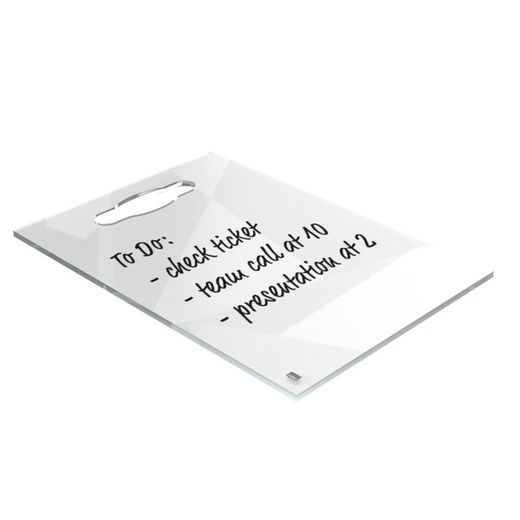 Bloc-notes de table portable Mini A4 en acrylique transparent Nobo Quadro Branco
