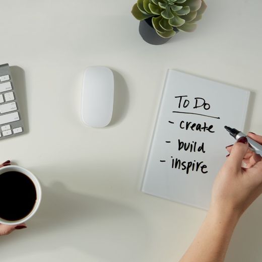 Pack de deux mini bloc-notes pour Nobo verre blanc quadro 230x152 mm