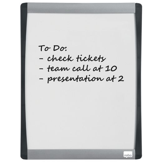 Mini pizarra magnética Nobo con marco arqueado 215x280 mm