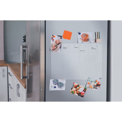 Nobo Mini Table ou Mur Semainier Transparent Acrylique Blanc Quadro Planner A3