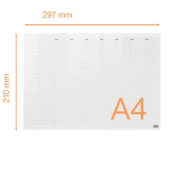 Nobo Mini Table ou Agenda Semainier en Acrylique Transparent Blanc A4 Mural