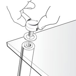 Nobo Quadro Branco Mini bloc-notes incliné en acrylique transparent A4.