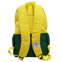 Mochila de série de dois tons amarelo/verde