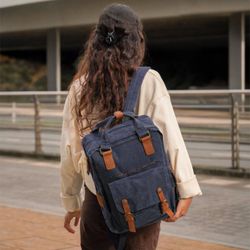 Mochila da série Blue Canvas super acolchoada