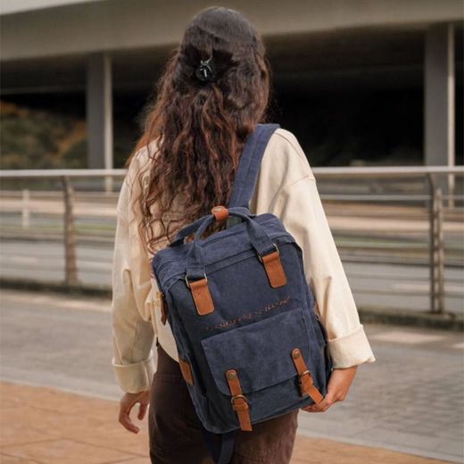Mochila da série Blue Canvas super acolchoada