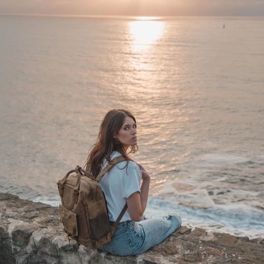 Mochila Super Quilted Camel Canvas Series