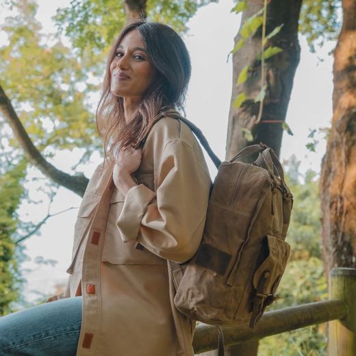 Mochila Super Quilted Camel Canvas Series