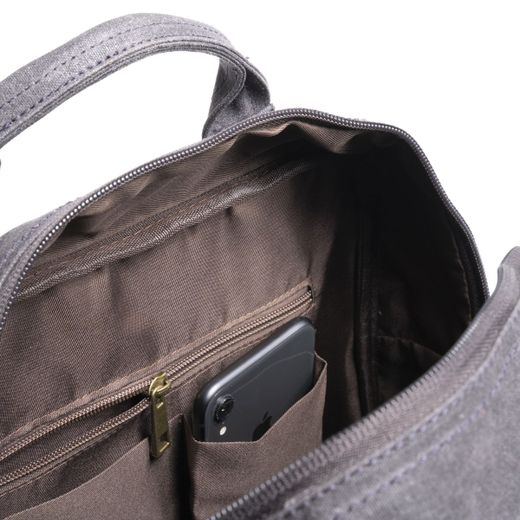 Sac à dos de la série Canvas Grey super rembourré