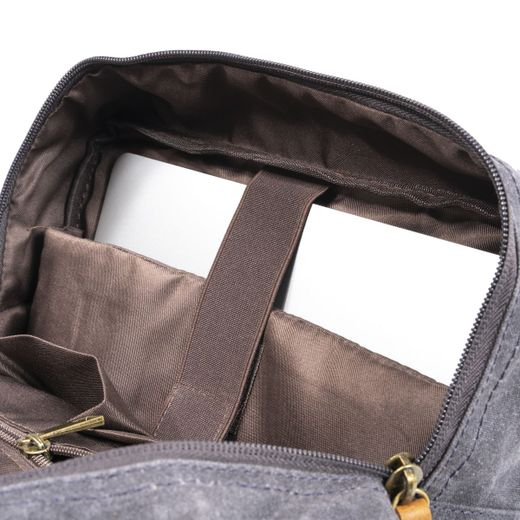 Sac à dos de la série Canvas Grey super rembourré