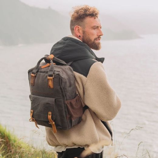 Sac à dos de la série Canvas Grey super rembourré