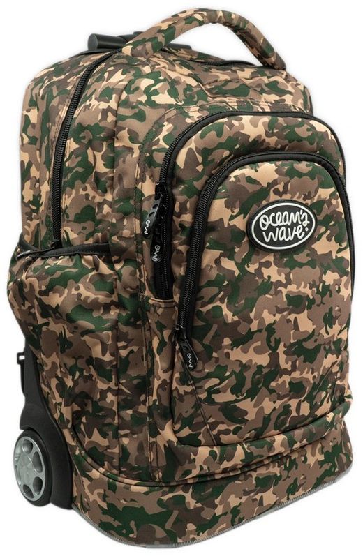 Mochila con ruedas tipo carro  modelo Camuflaje Tierra