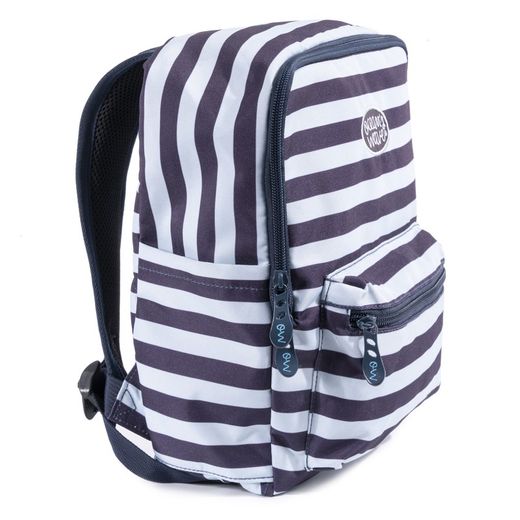 Sac à dos enfant carré rayé bleu