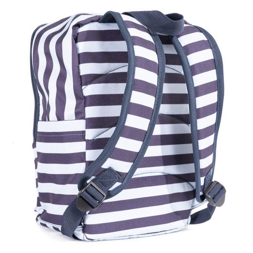 Sac à dos enfant carré rayé bleu