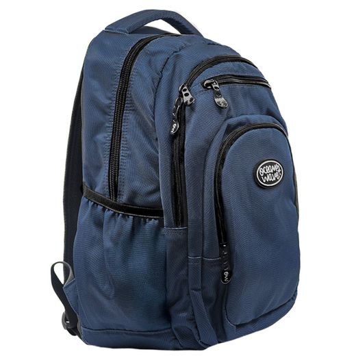 Mochila Multizipper Azul Olas