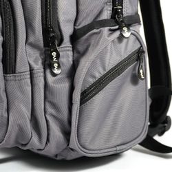 Mochila Multizipper Gris Olas