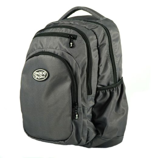 Mochila Multizipper Gris Olas