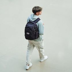 Mochila Multizipper Gris Olas