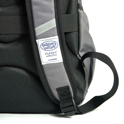 Mochila Multizipper Gris Olas
