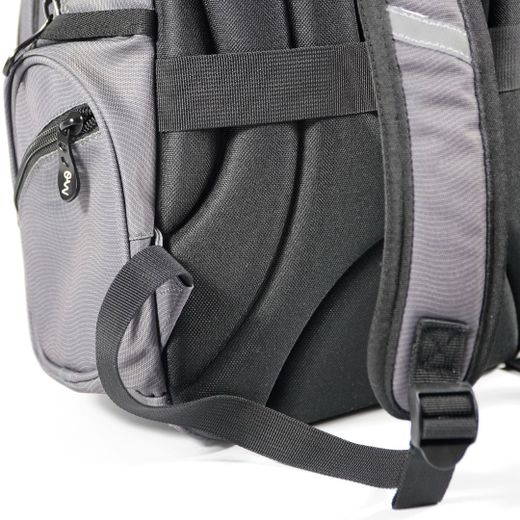 Mochila Multizipper Gris Olas