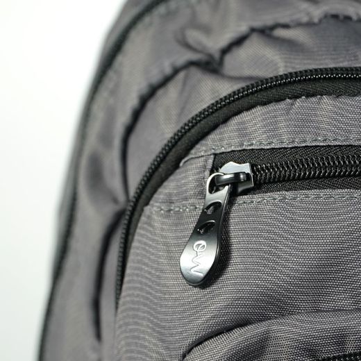 Mochila Multizipper Gris Olas