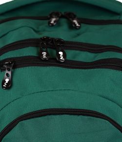 Sac à dos vert à fermetures multiples