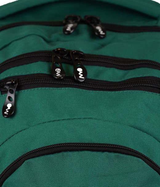 Sac à dos vert à fermetures multiples