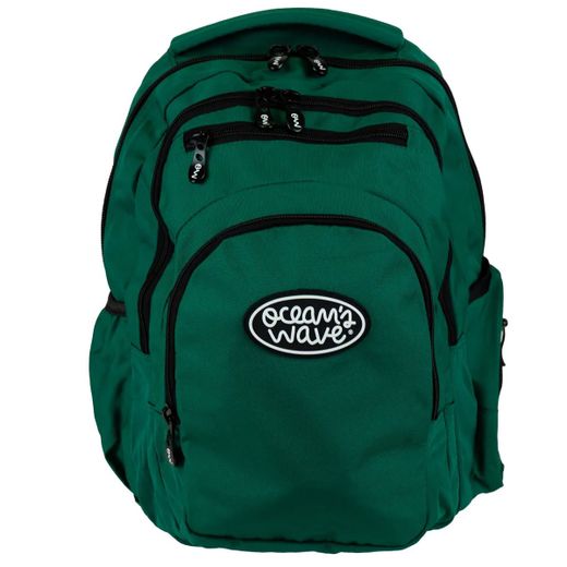 Sac à dos vert à fermetures multiples