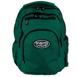 Sac à dos vert à fermetures multiples