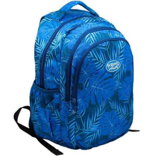 Mochila secundária série azul acolchoada