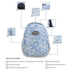 Mochila secundária acolchoada série Coral