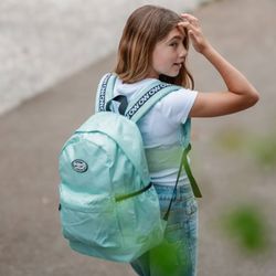 Mochila tendência básica em verde turquesa
