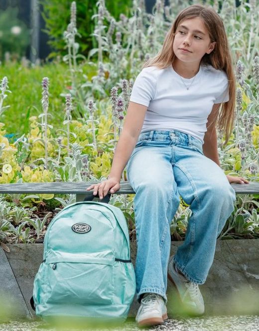 Mochila tendência básica em verde turquesa
