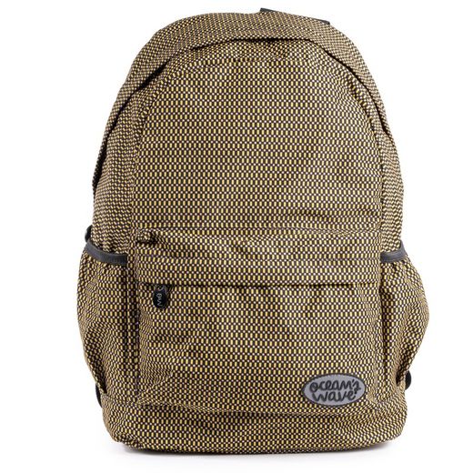 Mochila da série de tendência xadrez mostarda