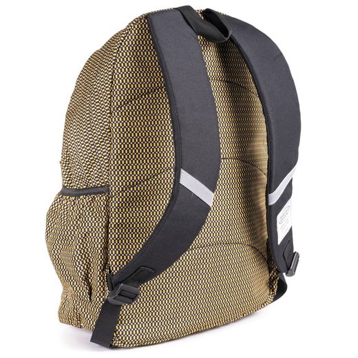 Mochila serie tendencia cuadros mostaza