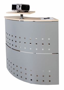 Comptoir circulaire en mélamine pour réception