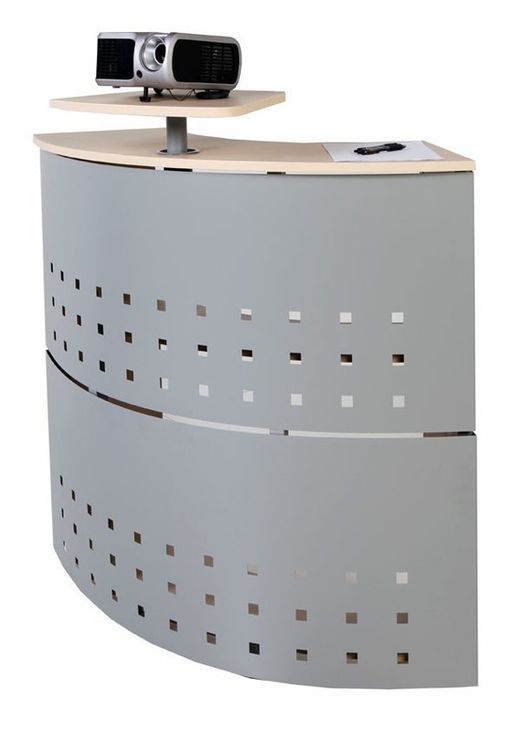 Comptoir circulaire en mélamine pour réception