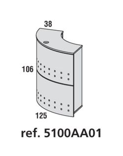 Comptoir circulaire en mélamine pour réception