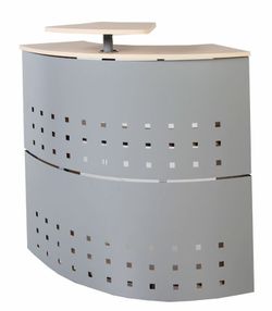 Comptoir circulaire en mélamine pour réception