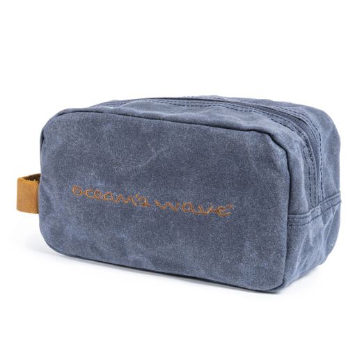 Trousse de toilette en toile bleue