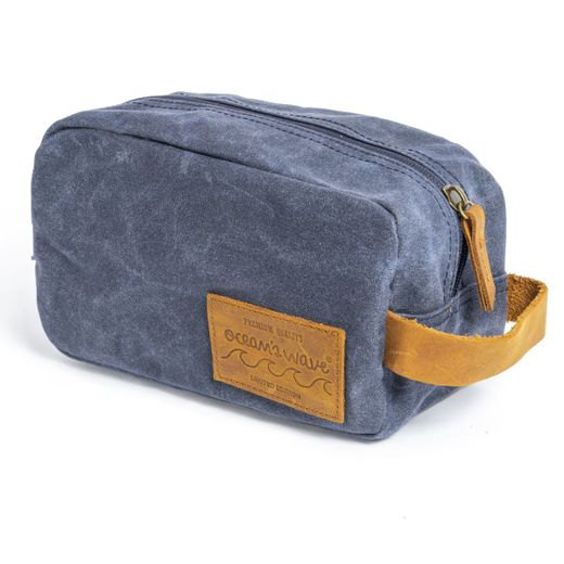 Trousse de toilette en toile bleue