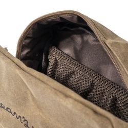 Trousse de toilette en toile camel