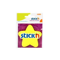 Notas adhesivas con forma estrella